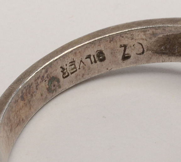 Sterling Silver and Silver Tone Rings with Cubic Zirconia and Other Stones