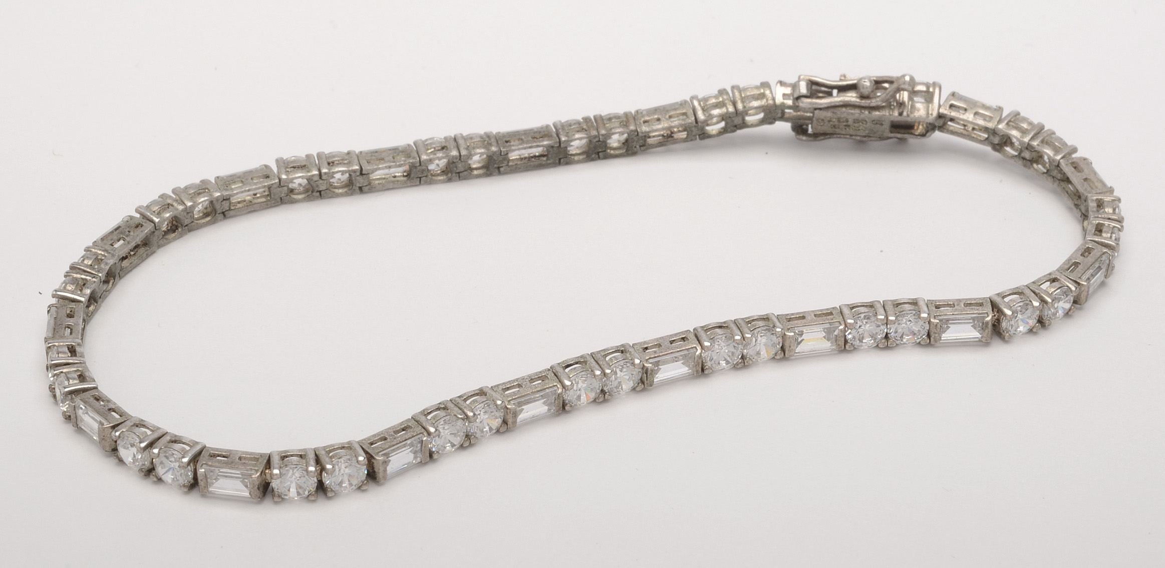 Sterling Silver Tennis Bracelet, Pendant and Ring