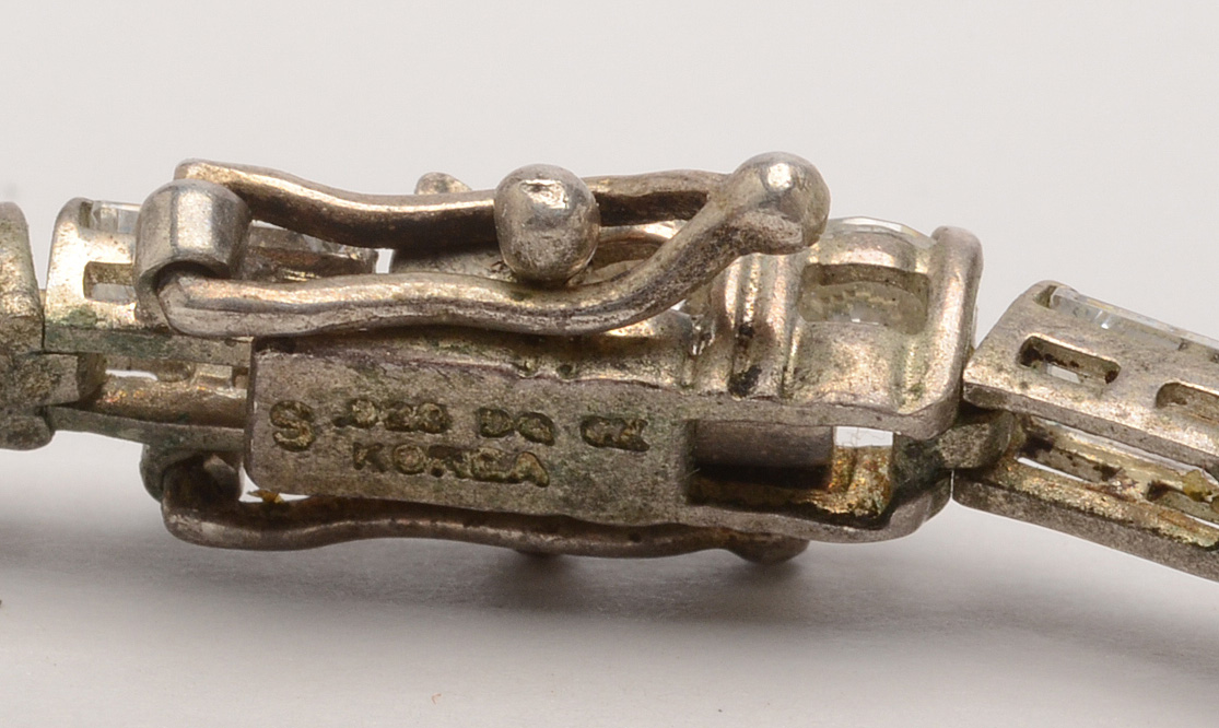 Sterling Silver Tennis Bracelet, Pendant and Ring