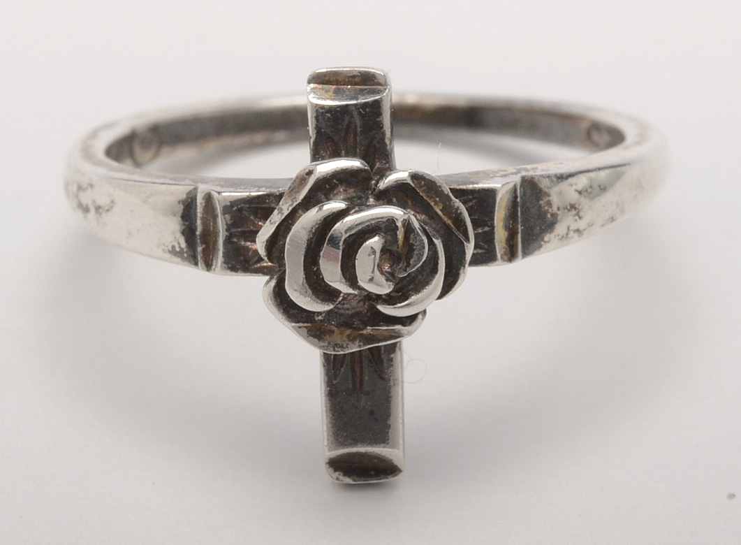 Sterling Silver Tennis Bracelet, Pendant and Ring