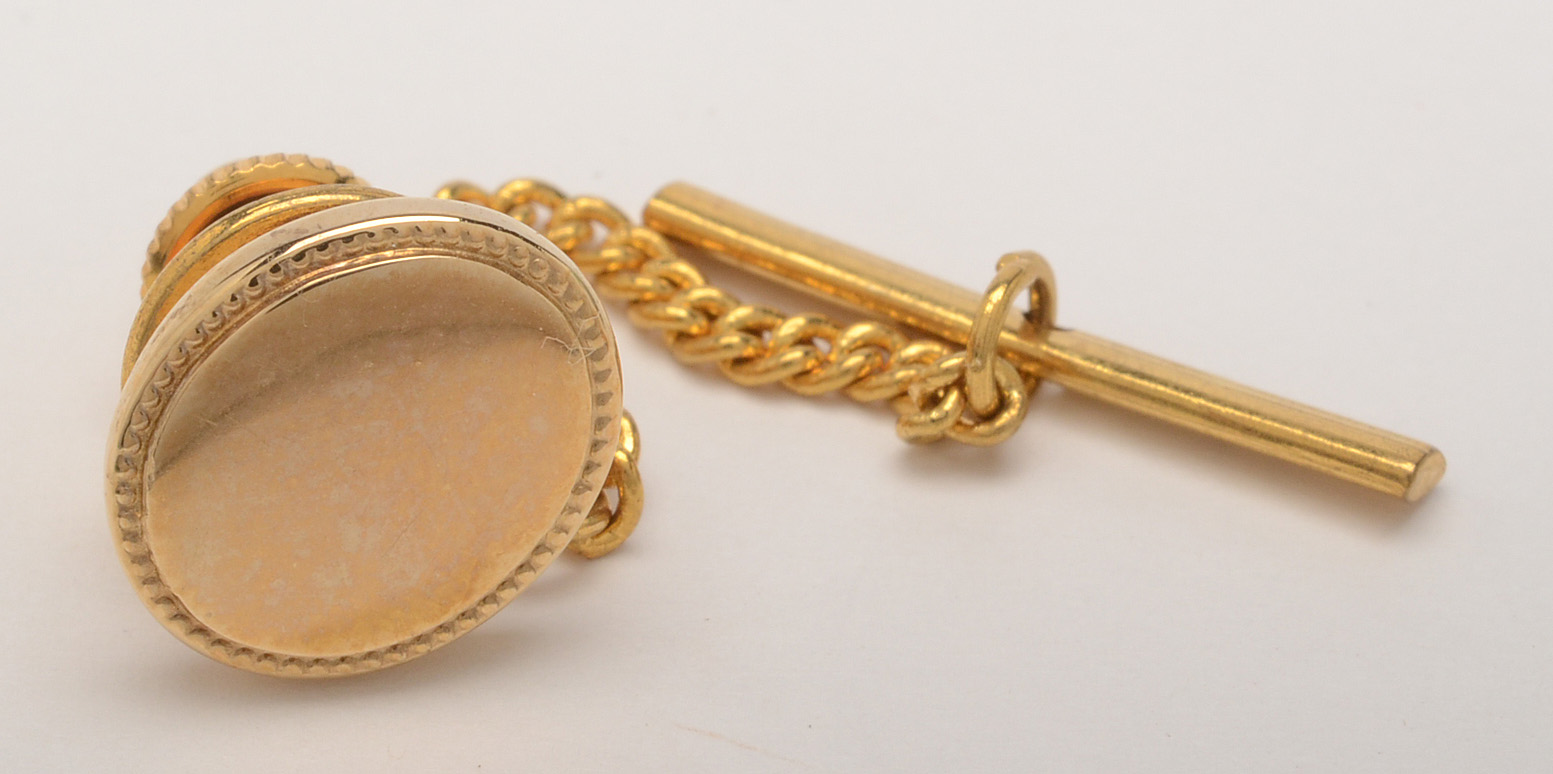 14K Yellow Gold Tie Tacks
