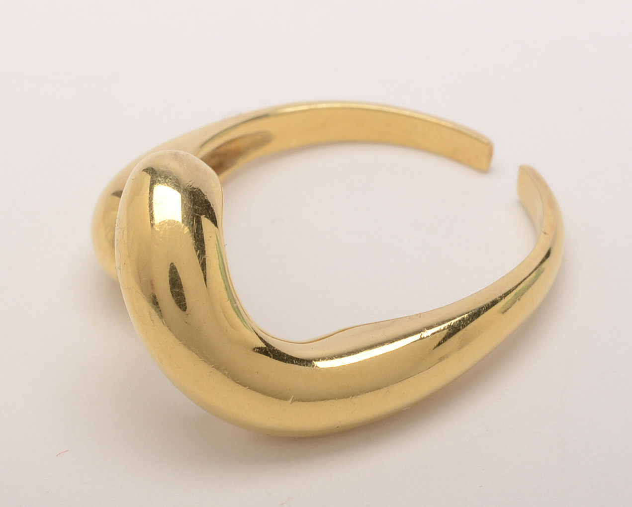 18K Yellow Gold and Enamel Swirl Enhancer Rings