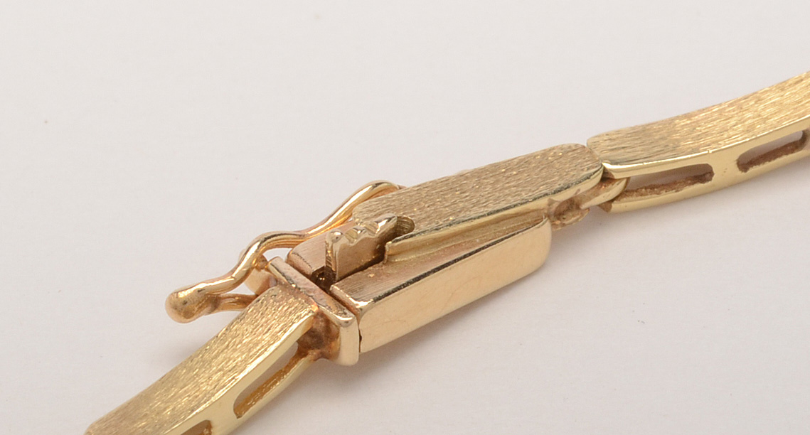 14K Yellow Gold Articulated Link Necklace