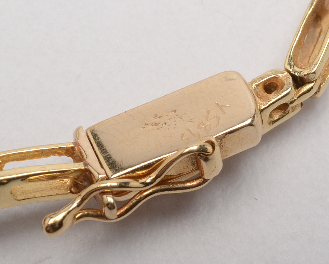 14K Yellow Gold Articulated Link Necklace