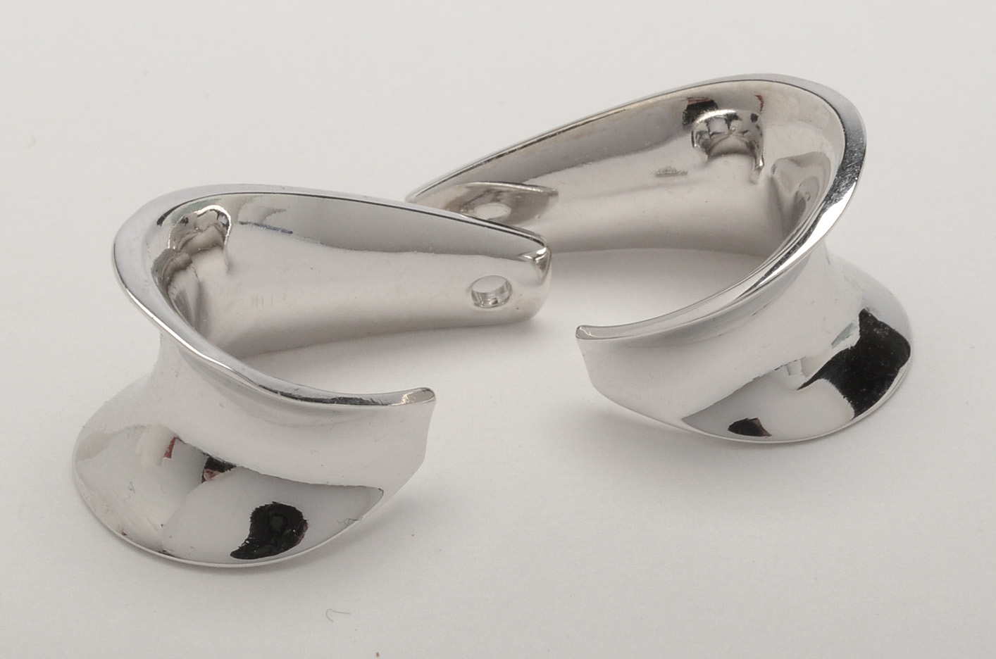 14K White Gold J-Hoop Earring Jackets