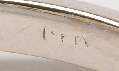 14K White Gold Cubic Zirconia and Diamond Statement Ring