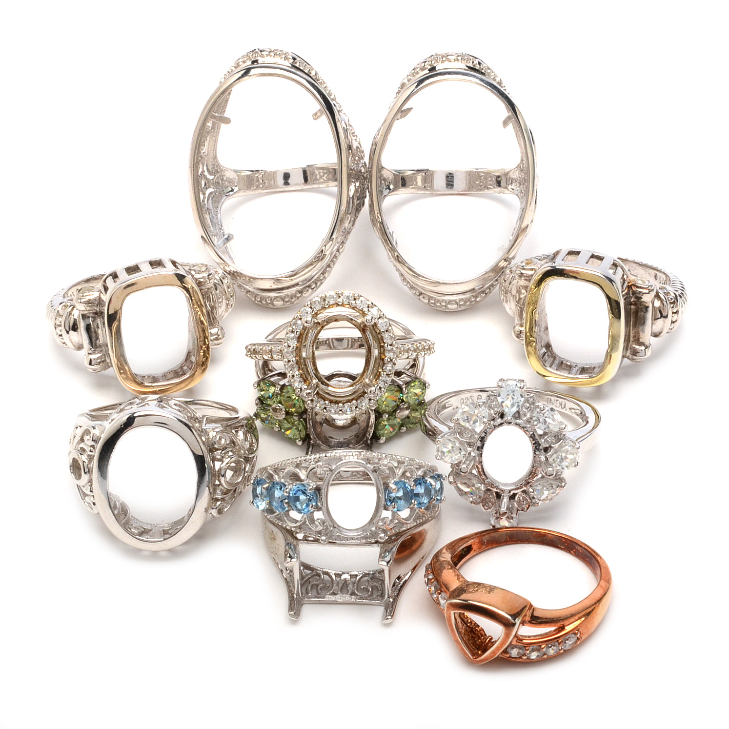 Sterling Silver Ring Semi-Mounts