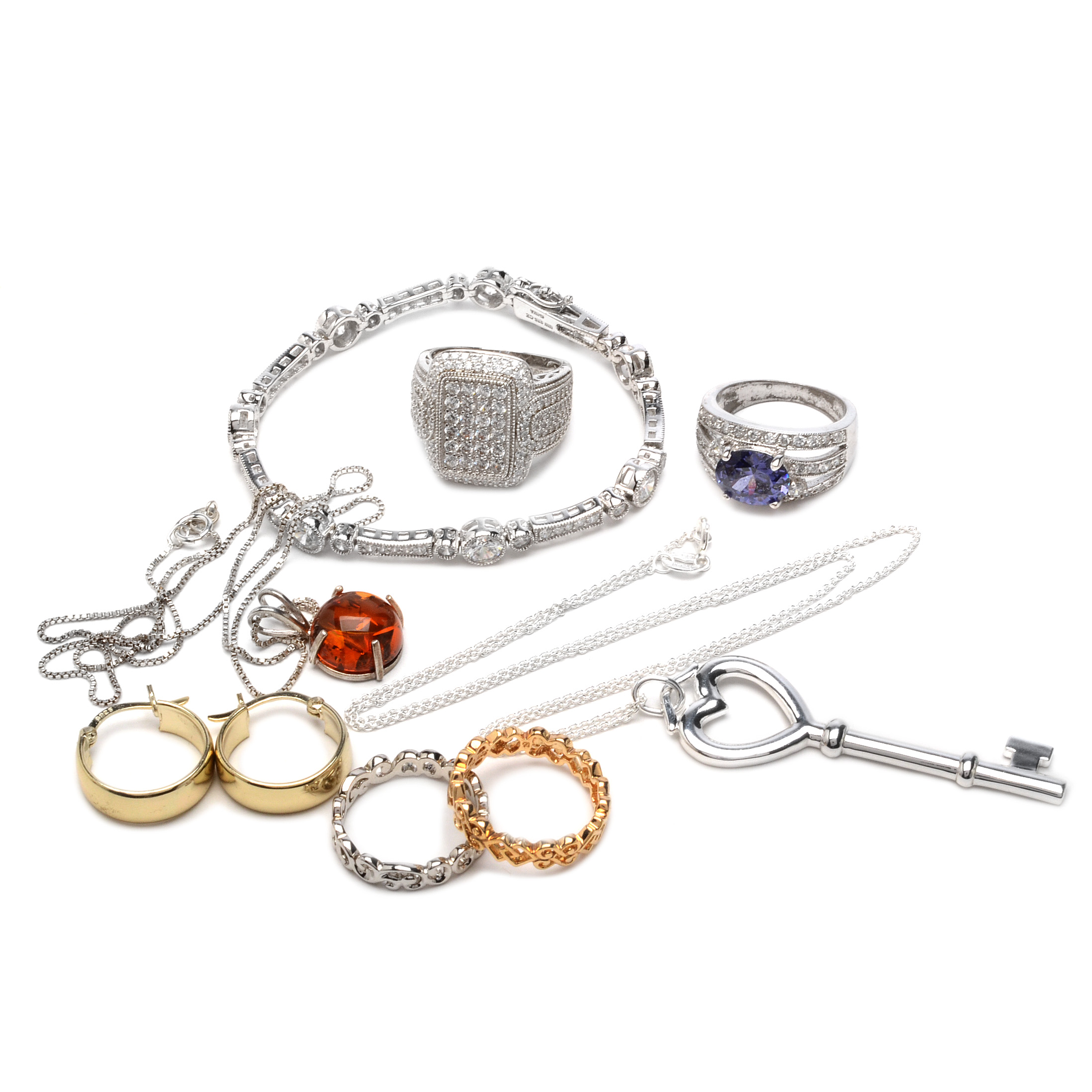 Assorted Sterling Silver Jewelry