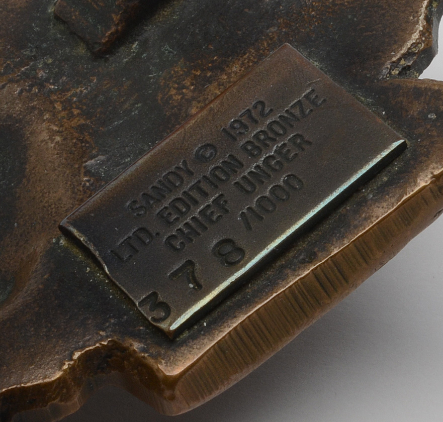 Limited Edition Cast Bronze Chief Unger Belt Buckle