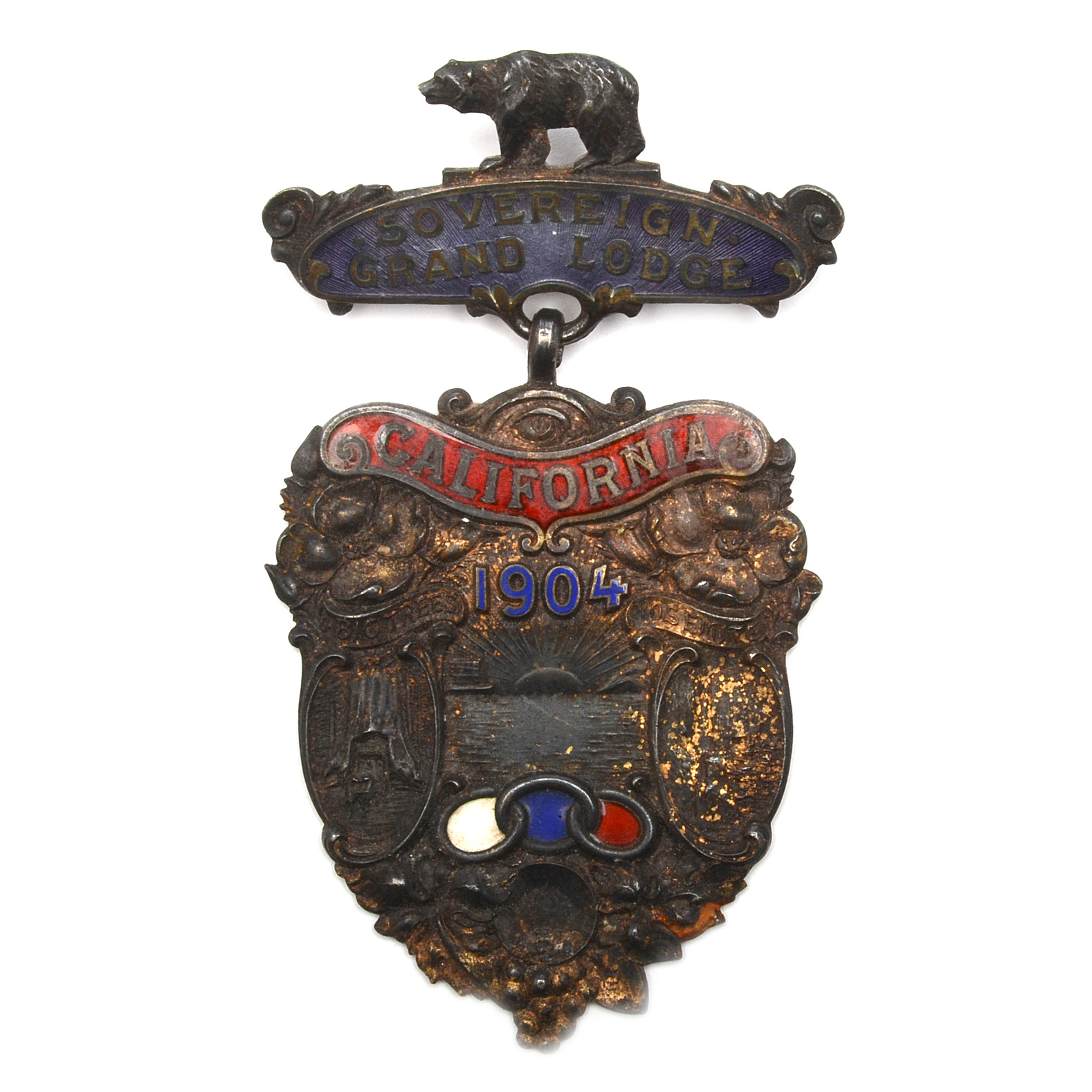 Antique Sterling Silver Odd Fellows Medal