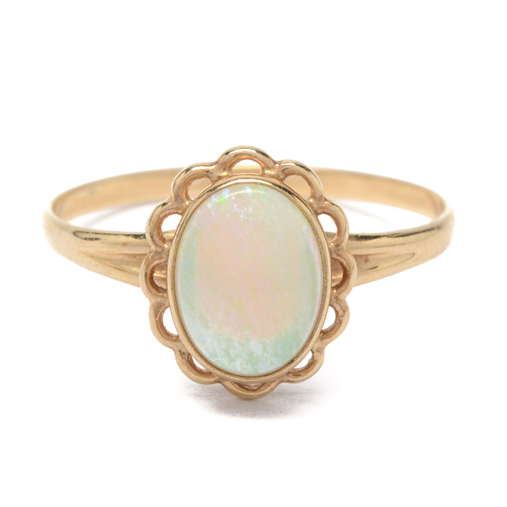 10K Yellow Gold Opal Ring