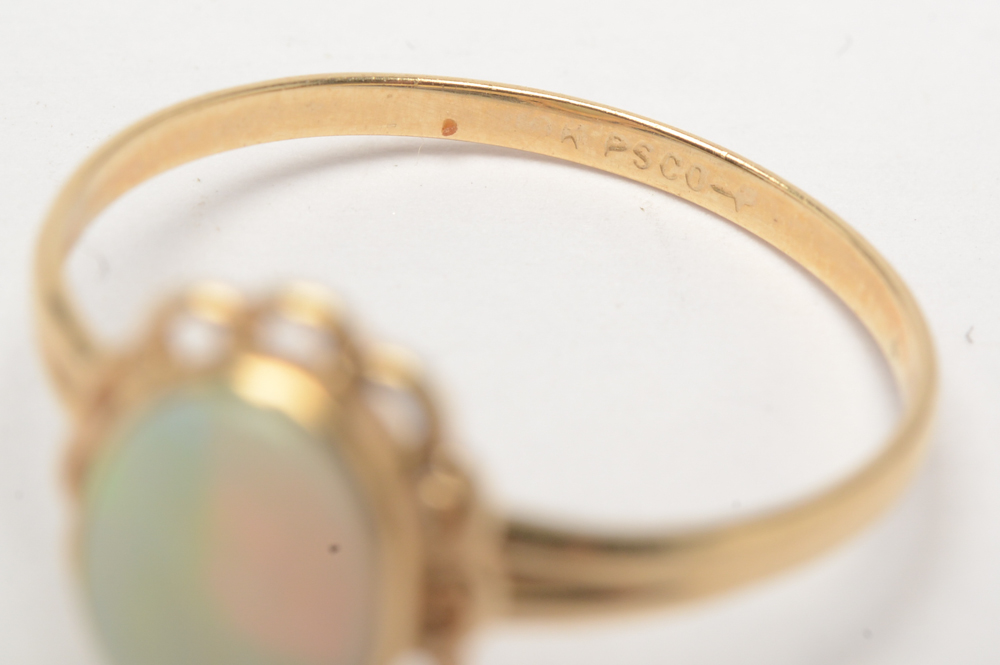 10K Yellow Gold Opal Ring