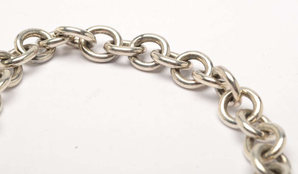 Tiffany & Co Silver Padlock Charm Bracelet