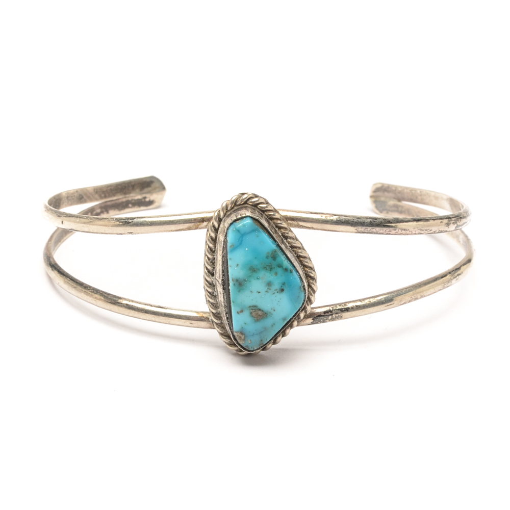 Sterling Silver and Turquoise Cuff Bracelet