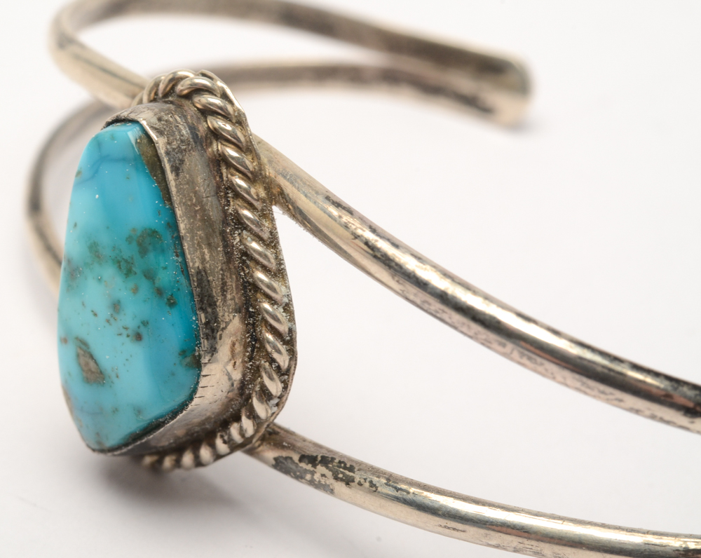 Sterling Silver and Turquoise Cuff Bracelet