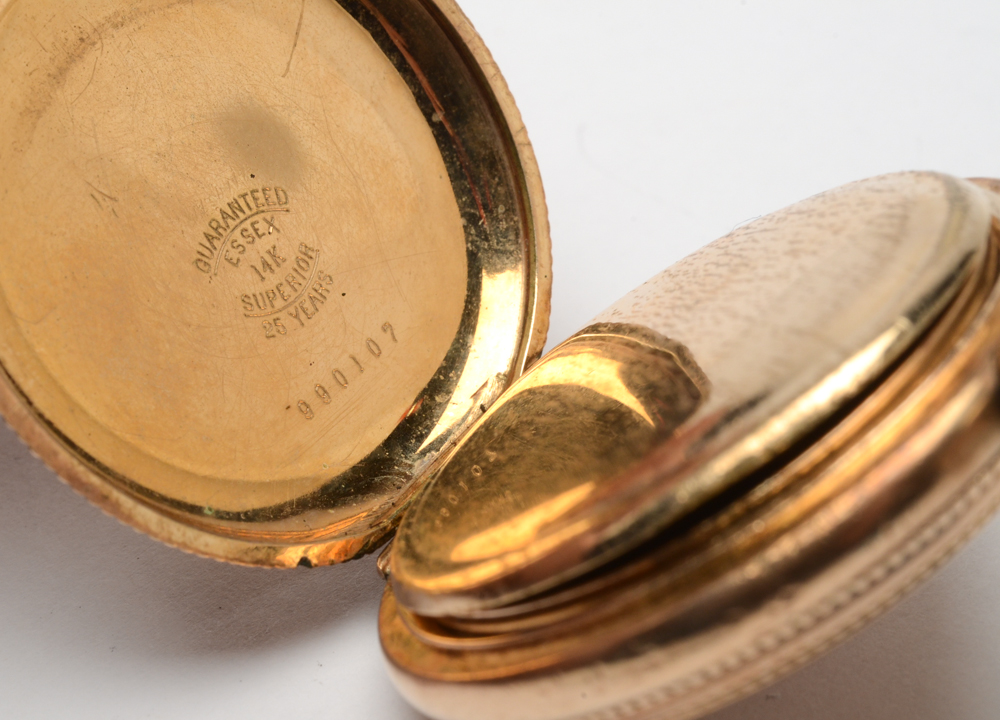 Antique Waltham Tri-Color Hunting Case Pocket Watch