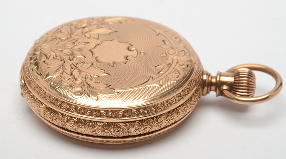 Vintage Waltham 14K Rose Gold Hunter Case Pocket Watch