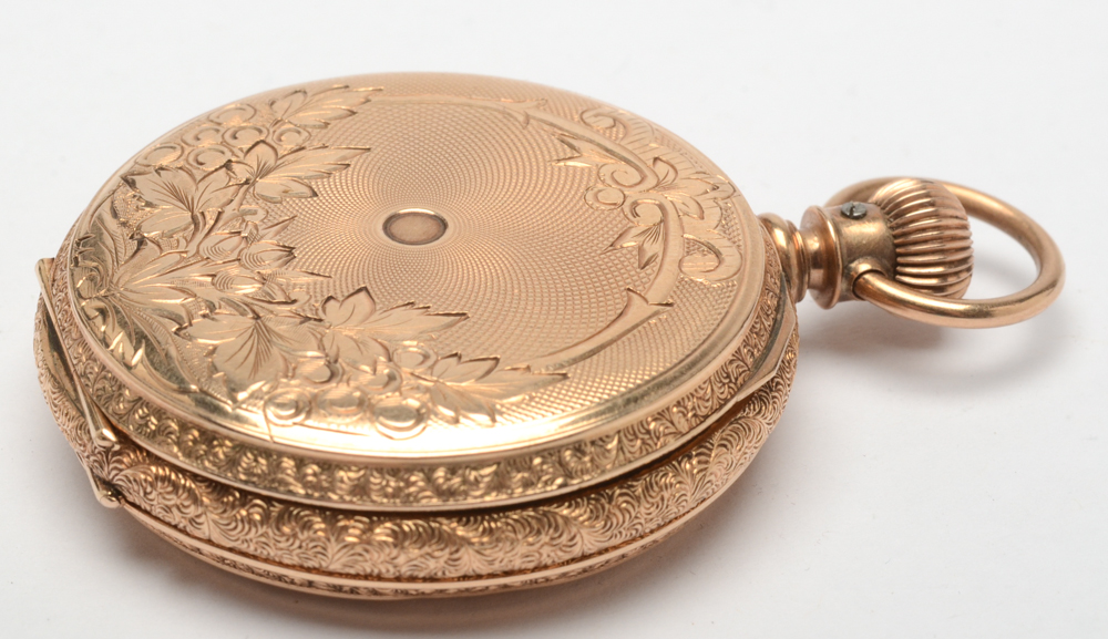 Vintage Waltham 14K Rose Gold Hunter Case Pocket Watch