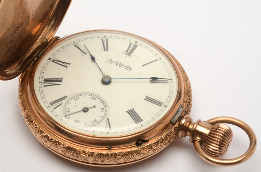 Vintage Waltham 14K Rose Gold Hunter Case Pocket Watch