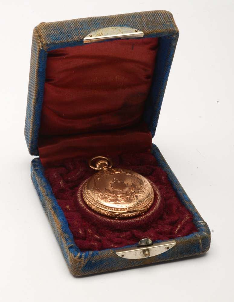 Vintage Waltham 14K Rose Gold Hunter Case Pocket Watch