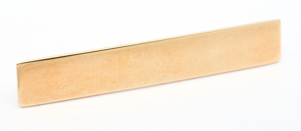 14K Yellow Gold Tie Tack, Brooch, and Gold Tone Diamond Tie Clip