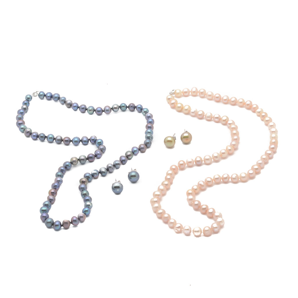 Cultured Freshwater Pearl Necklaces and Earrings