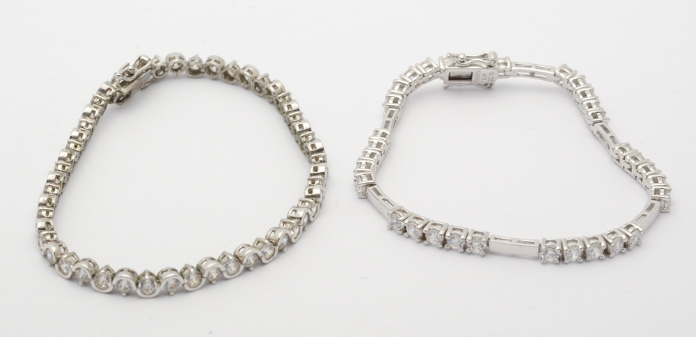 Sterling Silver and Cubic Zirconia Rings and Bracelets