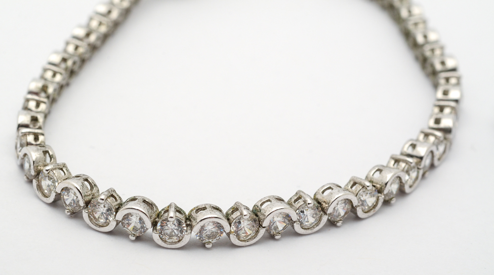 Sterling Silver and Cubic Zirconia Rings and Bracelets