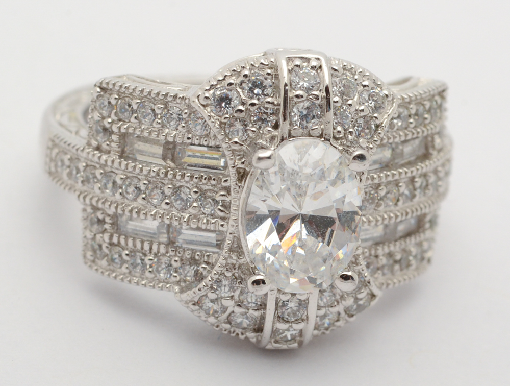 Sterling Silver and Cubic Zirconia Rings and Bracelets