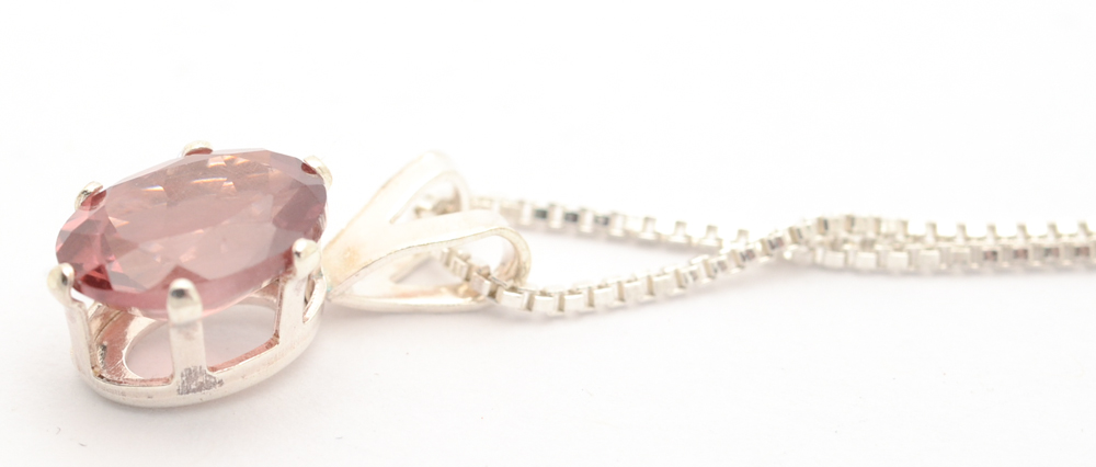 Sterling Silver Gemstone Pendant Necklaces and Two Jasper Pendants