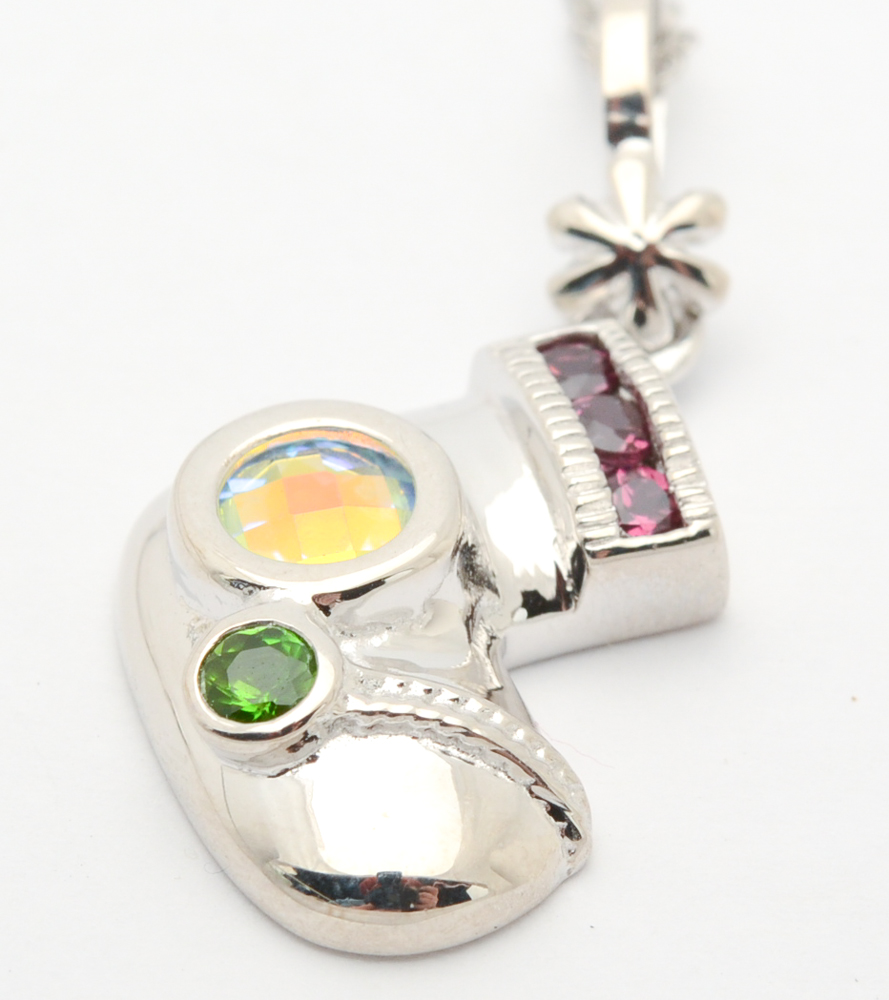 Sterling Silver and Gemstone Pendant Necklaces