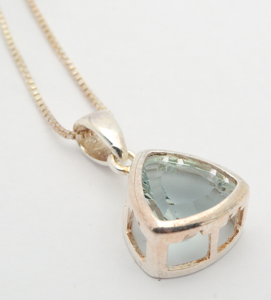 Sterling Silver and Gemstone Pendant Necklaces