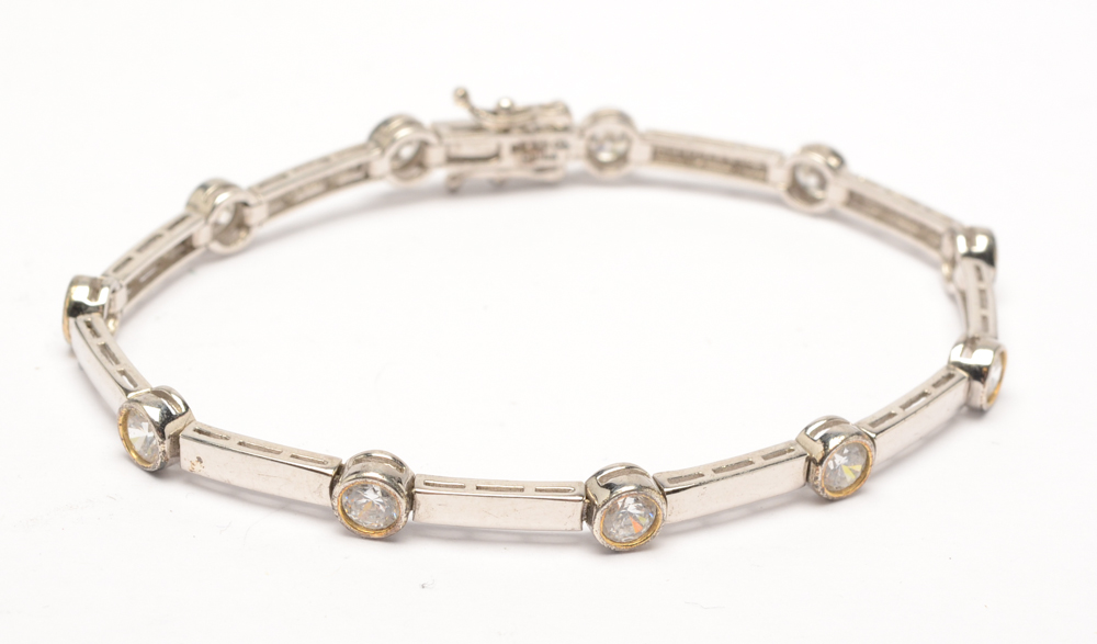 Sterling Silver Jewelry with Cubic Zirconias