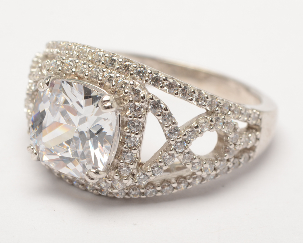 Sterling Silver Jewelry with Cubic Zirconias