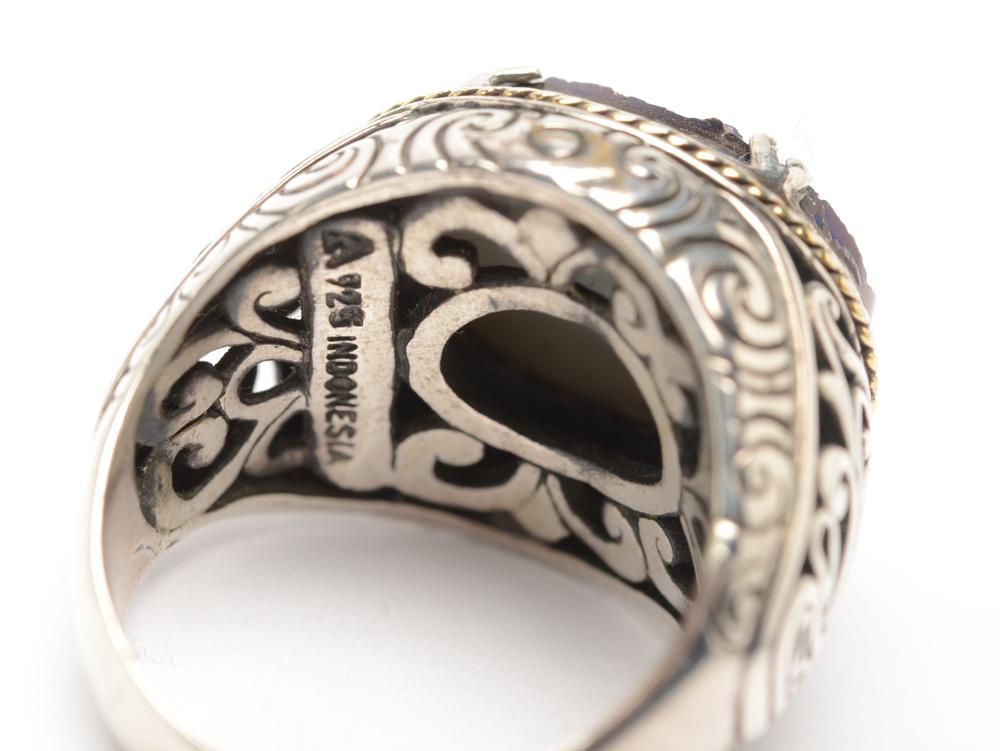 Sterling Silver Druzy Stone Ring and Bracelet