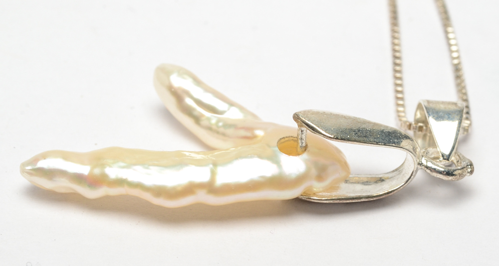 Sterling Silver and Smoky Topaz Ring Plus Pearl Jewelry