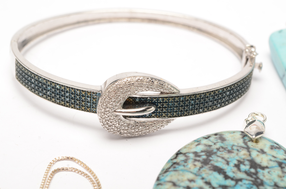 Sterling Silver and Gemstone Jewelry in a Blue Color Palette