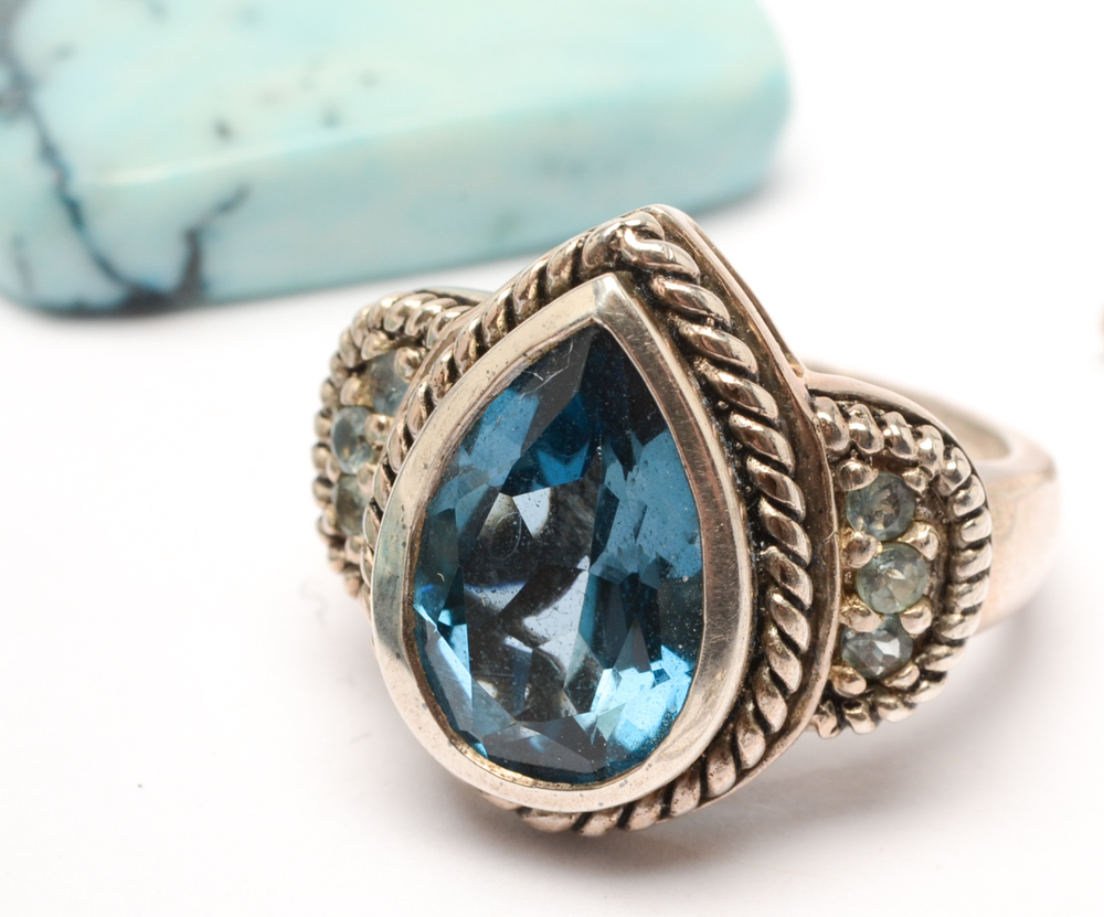 Sterling Silver and Gemstone Jewelry in a Blue Color Palette