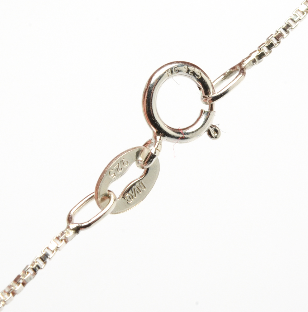 Sterling Silver and White Zircon Necklace and Earrings