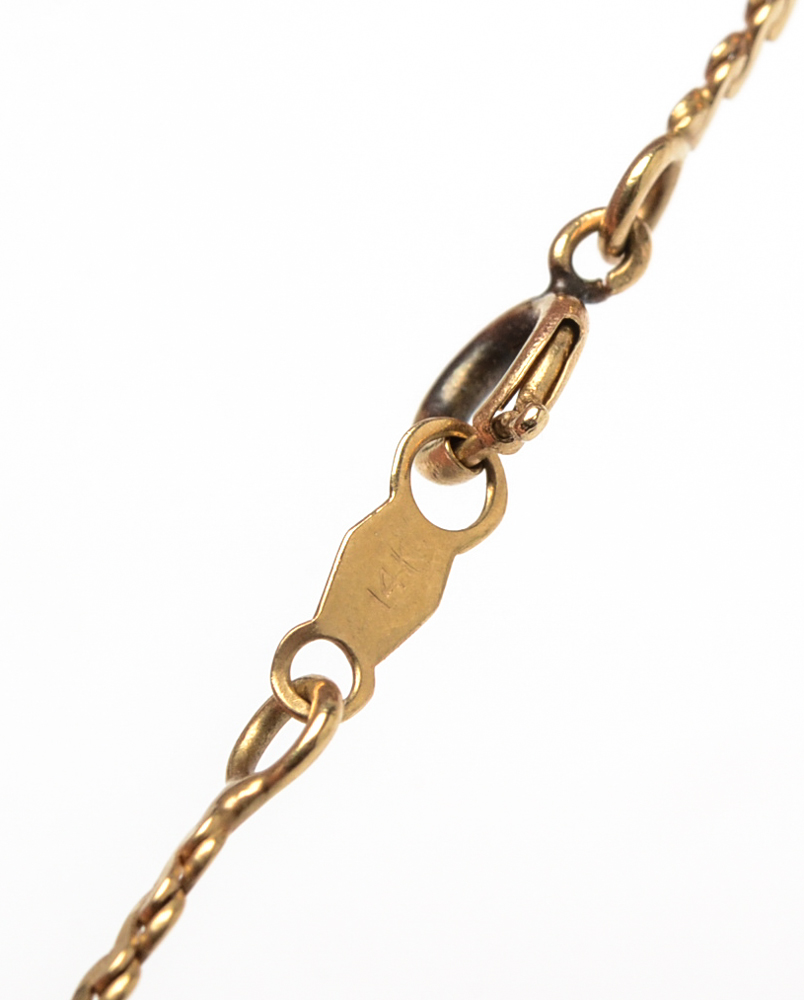 14K Gold Amethyst Necklace and Drop Earrings