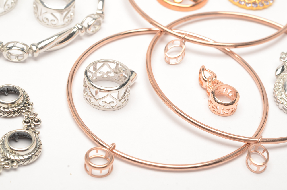 Sterling Silver Pendant and Bracelet Semi-Mounts