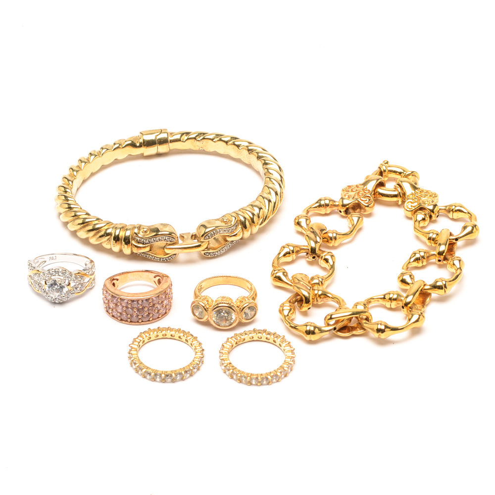 Sterling Silver Jewelry with Gold Finish