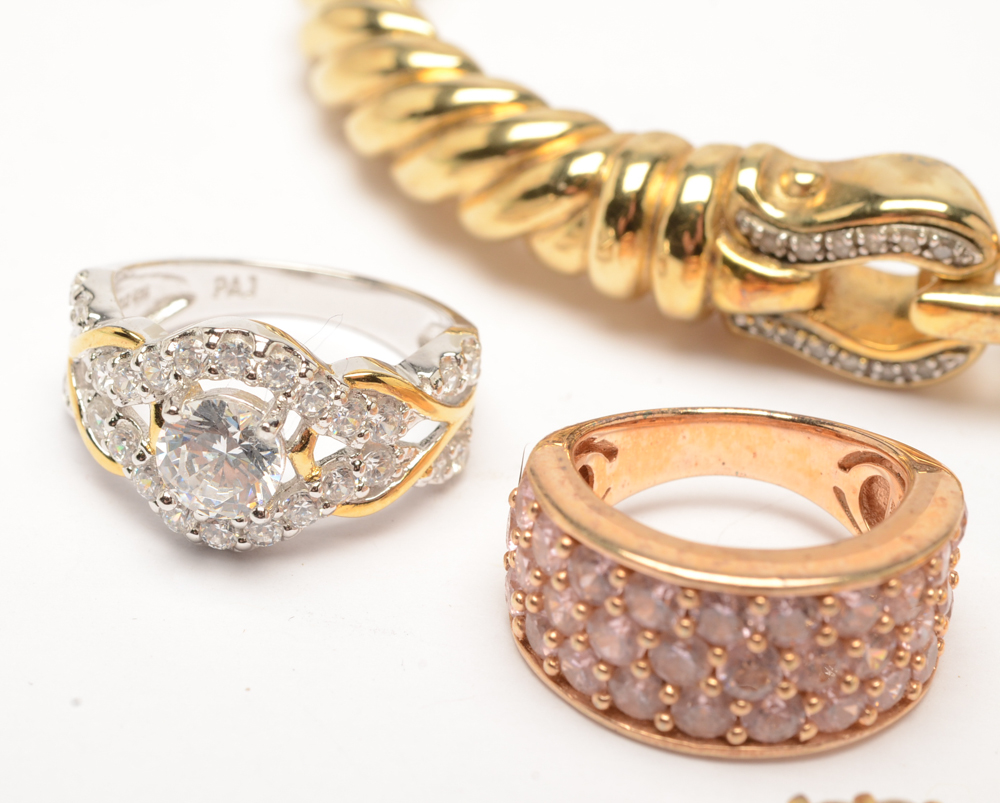 Sterling Silver Jewelry with Gold Finish