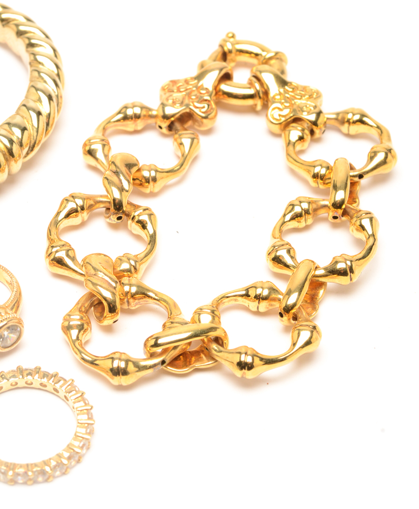 Sterling Silver Jewelry with Gold Finish