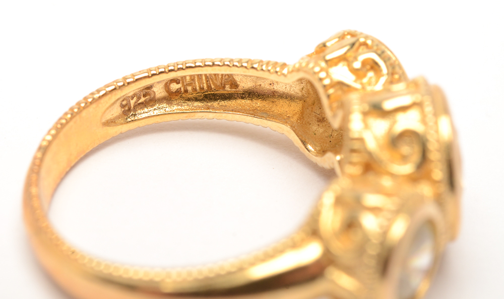 Sterling Silver Jewelry with Gold Finish