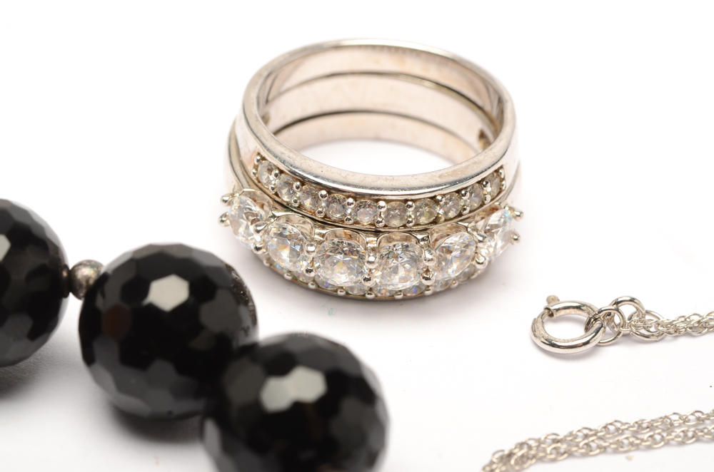 Assorted Sterling Silver and Natural Stone Jewelry