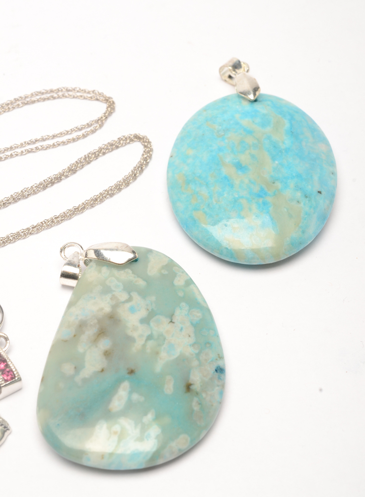 Assorted Sterling Silver and Natural Stone Jewelry