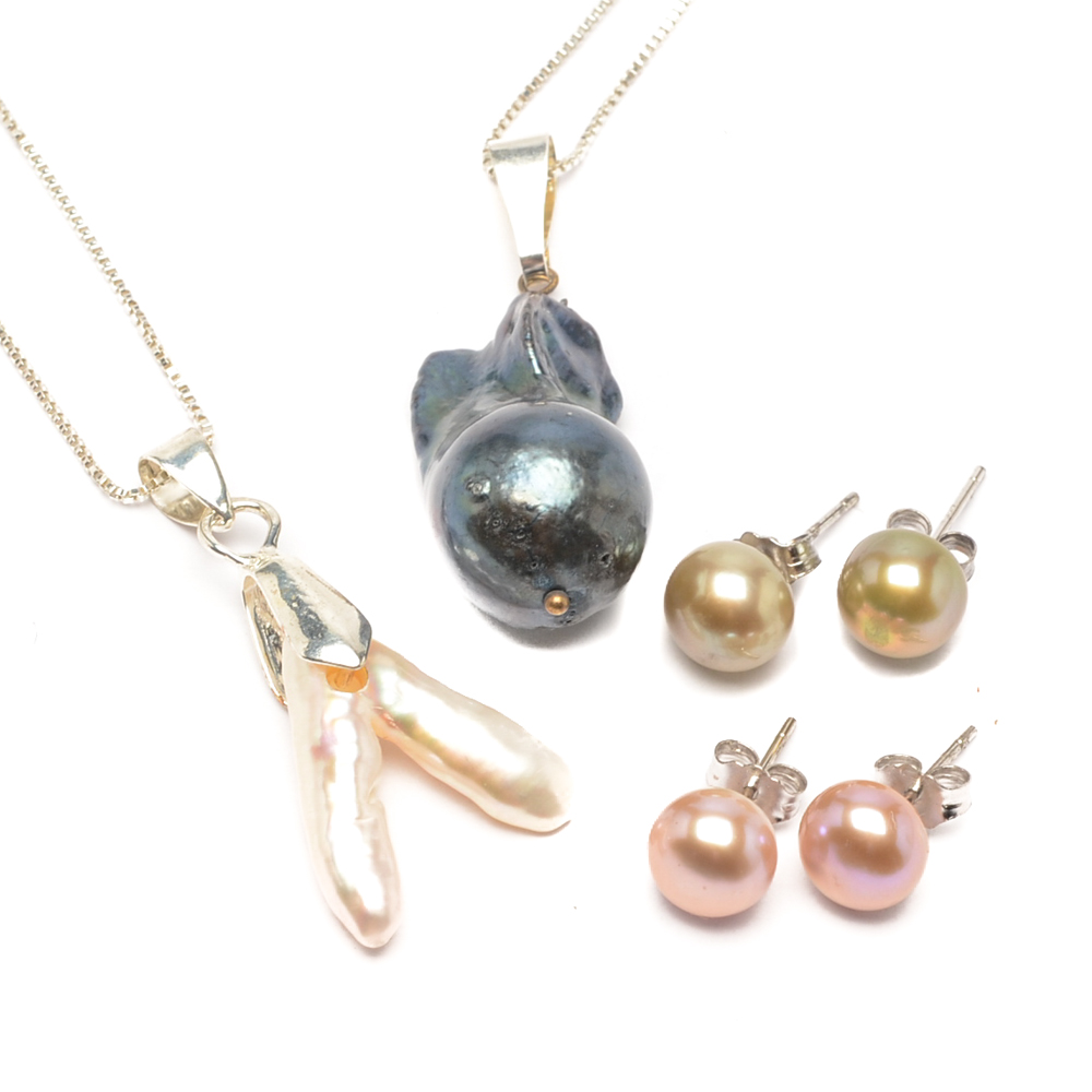 Sterling Silver and Freshwater Pearl Jewelry