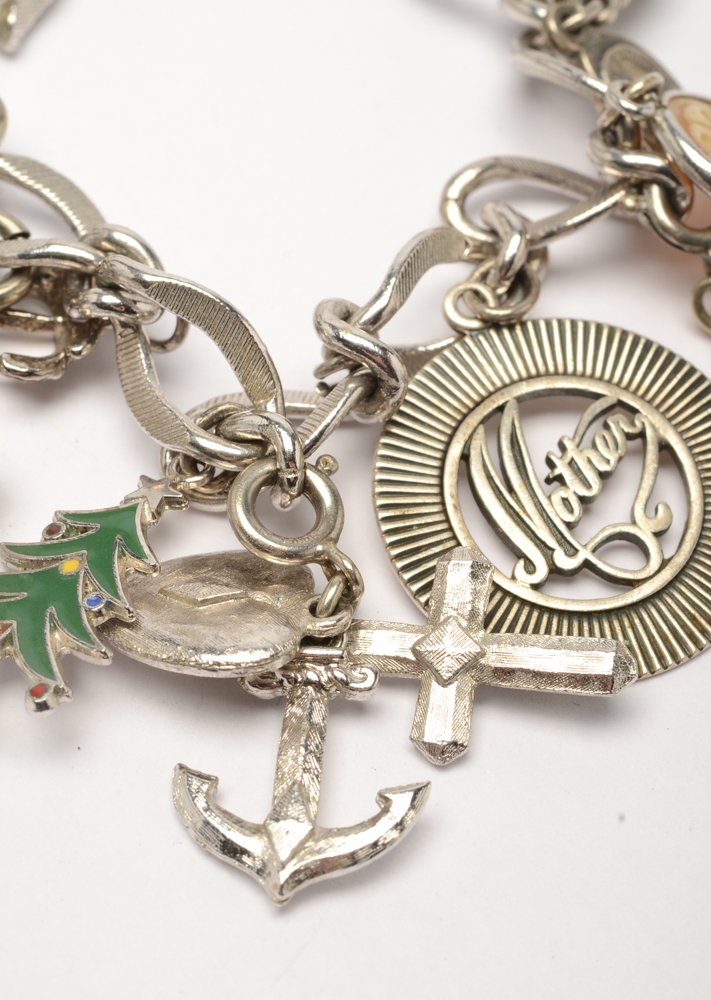 Vintage Monet Charm Bracelet