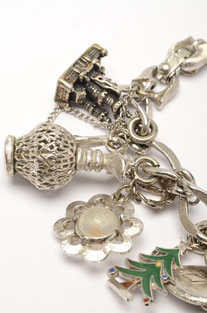 Vintage Monet Charm Bracelet